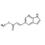 结构式 CAS# 945029-05-0, 甲基(2E)-3-(1H-吡咯并[2,3-b]吡啶-5-基)丙烯酸酯
