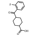 结构式 CAS# 945313-25-7, 4-(2-氟苯甲酰)环己烷羧酸