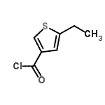 结构式 CAS# 95330-74-8, 5-乙基-3-噻吩甲酰氯