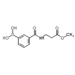 结构式 CAS# 957034-72-9, 甲基N-[3-(硼酸基)苯甲酰基]-beta-丙氨酸酯