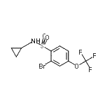 结构式 CAS# 957062-79-2, 2-溴-N-环丙基-4-(三氟甲氧基)苯磺酰胺