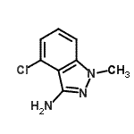 结构式 CAS# 959240-93-8, 4-氯-1-甲基-1H-吲唑-3-胺