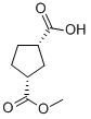结构式 CAS# 96443-42-4, (1R,3S)-1,3-环戊烷二羧酸 1-甲基酯