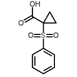 结构式 CAS# 97383-41-0, 1-(苯磺酰基)环丙烷羧酸