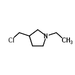 结构式 CAS# 98338-34-2, 3-(氯甲基)-1-乙基吡咯烷