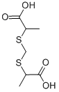 结构式 CAS# 98962-98-2, 2-([[(1-羧基乙基)硫代]甲基]硫代)丙酸