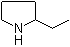 2-Ethylpyrrolidine molecular structure (CAS 1003-28-7)