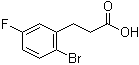 2-Bromo-5-fluorobenzenepropanoic acid molecular structure (CAS 1003048-71-2)