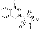 1-(2-Nitrobenzylidenamino)-2,4-imidazolidinedione-[2,4,5-<sup>13</sup>C] molecular structure (CAS 1007476-86-9)