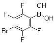 结构式 CAS# 1016231-40-5, 4-溴-2,3,5,6-四氟苯硼酸