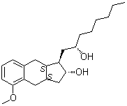 结构式 CAS# 101692-01-7, (alphaS,1R,2R,3aS,9aS)-2,3,3a,4,9,9a-六氢-2-羟基-5-甲氧基-alpha-戊基-1H-苯并[f]茚-1-丙醇