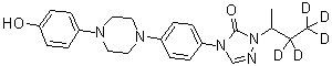 2,4-Dihydro-4-[4-[4-(4-hydroxyphenyl)-1-piperazinyl]phenyl]-2-(1-methylpropyl-2,2,3,3,3-d<sub>5</sub>)-3H-1,2,4-triazol-3-one molecular structure (CAS 1020719-21-4)