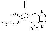 alpha-(1-羟基环己基-3,3,4,4,5,5-d<sub>6</sub>)-4-甲氧基苯乙腈分子结构 (CAS 1020719-31-6)