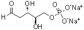 结构式 CAS# 102916-66-5, 2-脱氧-D-核糖 5-磷酸酯二钠盐