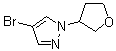 结构式 CAS# 1040377-07-8, 4-溴-1-(四氢-3-呋喃基)-1H-吡唑