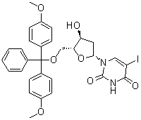 5'-(4,4'-Dimethoxytrityl)-5-iodo-2'-deoxyuridine molecular structure (CAS 104375-88-4)