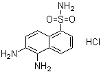 结构式 CAS# 1049752-75-1, 5,6-二氨基-1-萘磺酰胺盐酸盐