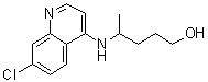 结构式 CAS# 10500-64-8, 4-[(7-氯-4-喹啉基)氨基]-1-戊醇