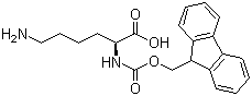 结构式 CAS# 105047-45-8, N-芴甲氧羰基-L-赖氨酸