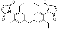 双(3,5-二乙基-4-马来酰亚胺基苯基)甲烷分子结构 (CAS 105357-12-8)