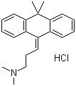 结构式 CAS# 10563-70-9, 盐酸美利曲辛; 3-[10,10-二甲基-9(10H)-蒽亚基]-N,N-二甲基丙胺盐酸盐
