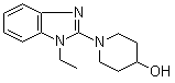 结构式 CAS# 1065483-90-0, 1-(1-乙基-1H-苯并咪唑-2-基)-4-哌啶醇