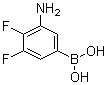 结构式 CAS# 1072952-10-3, 3-氨基-4,5-二氟苯硼酸