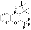 structure of CAS# 1073354-46-7, 2-(2,2,2-Trifluoroethoxy)pyridine-3-boronic acid pinacol ester;3-(4,4,5,5-tetramethyl-1,3,2-dioxaborolan-2-yl)-2-(2,2,2-trifluoroethoxy)pyridine