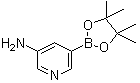structure of CAS# 1073354-99-0, 5-Aminopyridine-3-boronic acid pinacol ester