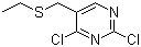 结构式 CAS# 108141-35-1, 2,4-二氯-5-乙基硫甲基嘧啶