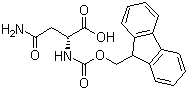 结构式 CAS# 108321-39-7, Fmoc-D-天冬酰胺; N-芴甲氧羰基-D-天冬酰胺