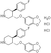结构式 CAS# 110429-35-1, 帕罗西汀盐酸盐半水合物