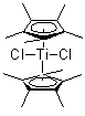 structure of CAS# 11136-36-0, Dichlorobis(pentamethylcyclopentadienyl)titanium