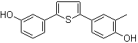 结构式 CAS# 1122660-25-6, 4-[5-(3-羟基苯基)-2-噻吩基]-2-甲基苯酚