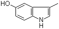 结构式 CAS# 1125-40-2, 5-羟基-3-甲基吲哚
