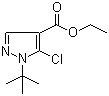 结构式 CAS# 112779-13-2, 1-叔丁基-5-氯-1H-吡唑-4-羧酸乙酯