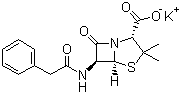 Potassium benzylpenicillin molecular structure (CAS 113-98-4)