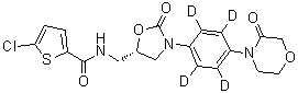 structure of CAS# 1132681-38-9, 5-Chloro-N-[[(5S)-2-oxo-3-[4-(3-oxo-4-morpholinyl)phenyl-2,3,5,6-d<sub>4</sub>]-5-oxazolidinyl]methyl]-2-thiophenecarboxamide