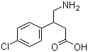 结构式 CAS# 1134-47-0, 巴氯芬; 4-氨基-3-(4-氯苯基)-丁酸