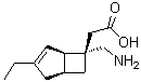 structure of CAS# 1138245-13-2, Mirogabalin;(1R,5S,6S)-6-(Aminomethyl)-3-ethylbicyclo[3.2.0]hept-3-ene-6-acetic acid; A 200-0700; DS 5565