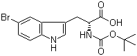 structure of CAS# 114873-17-5, Boc-5-bromo-D-tryptophan