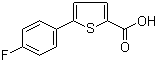 structure of CAS# 115933-30-7, 5-(4-Fluorophenyl)-2-thiophenecarboxylic acid;5-(4-Fluorophenyl)thiophene-2-carboxylic acid