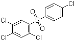结构式 CAS# 116-29-0, 三氯杀螨砜; 1,2,4-三氯-5-[(4-氯苯基)磺酰]苯; 2,4,4',5-四氯二苯砜