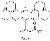 结构式 CAS# 116450-56-7, 9-(2-羧基苯基)-2,3,6,7,12,13,16,17-八氢-1H,5H,11H,15H-氧杂蒽并[2,3,4-ij:5,6,7-i'j']二喹嗪-18-鎓内盐