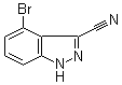 structure of CAS# 1167055-55-1, 4-Bromo-1H-indazole-3-carbonitrile