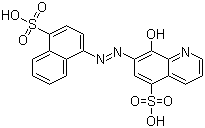 8-Hydroxy-7-((4-sulfo-1-naphthyl)azo)quinoline-5-sulfonic acid molecular structure (CAS 117-87-3)