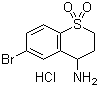 结构式 CAS# 1172986-17-2, 6-溴-3,4-二氢-2H-1-苯并噻喃-4-胺 1,1-二氧化物盐酸盐