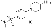 结构式 CAS# 1185310-65-9, 4-(4-氨基-1-哌啶基)-N,N-二甲基苯磺酰胺盐酸盐