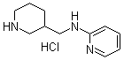 结构式 CAS# 1185313-01-2, N-(3-哌啶基甲基)-2-吡啶胺盐酸盐