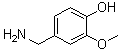 structure of CAS# 1196-92-5, Vanillylamine;3-Methoxy-4-hydroxybenzylamine; 4-Aminomethyl-2-methoxy-phenol; 4-Hydroxy-3-methoxybenzylamine; Capsivirol-T